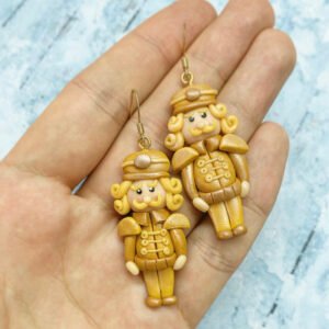 Lógós arany diótörő fülbevaló