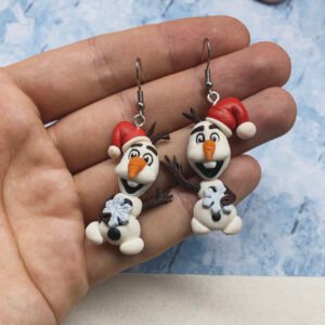 Lógós hóember fülbevaló