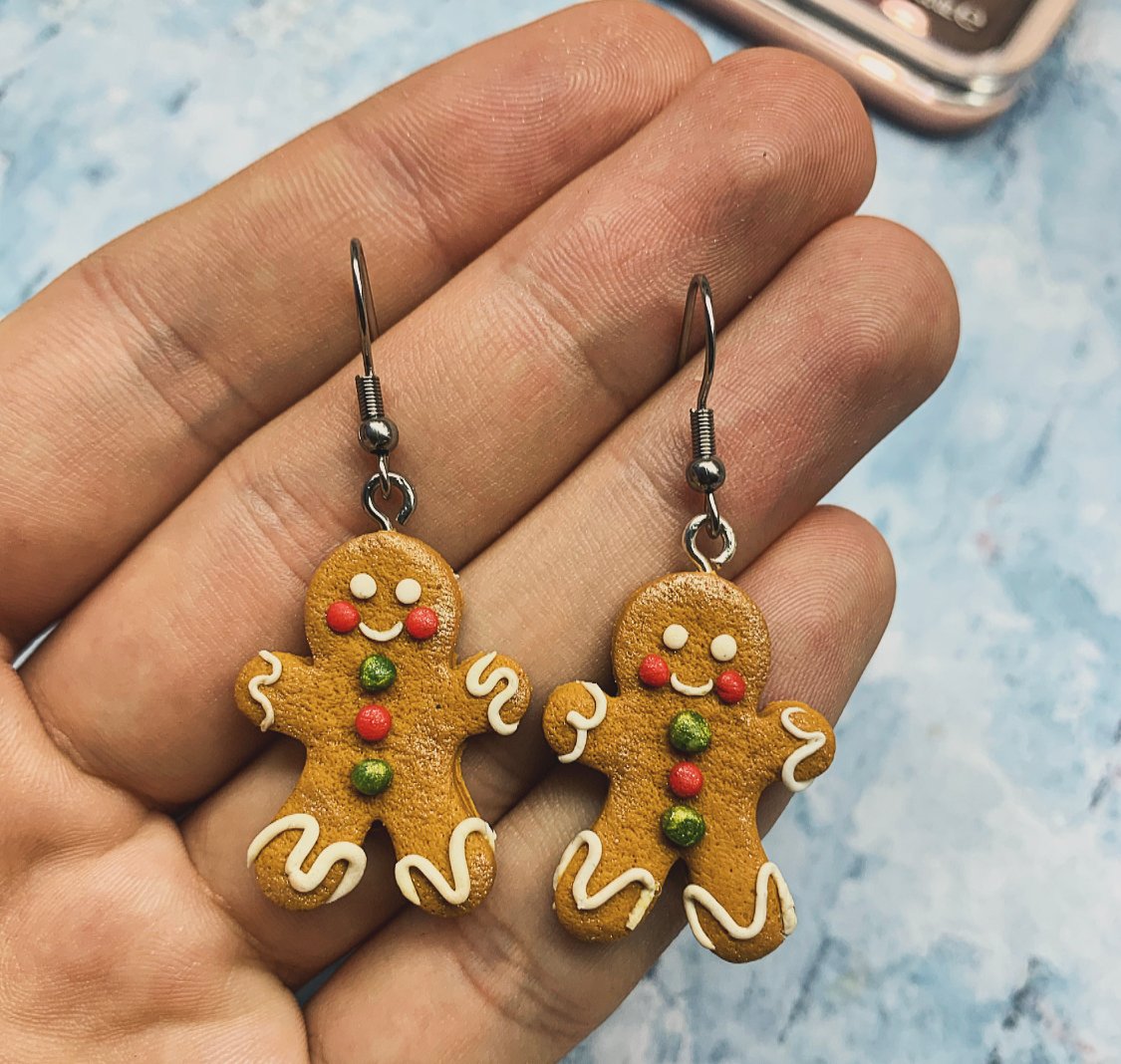 Lógós Mézeskalácsember fülbevaló