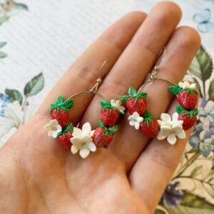 Földiepres gyümölcsöskert lógós fülbevaló