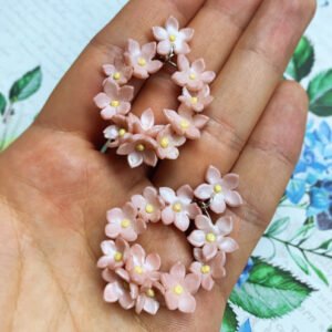 Cseresznyefavirág koszorú fülbevaló