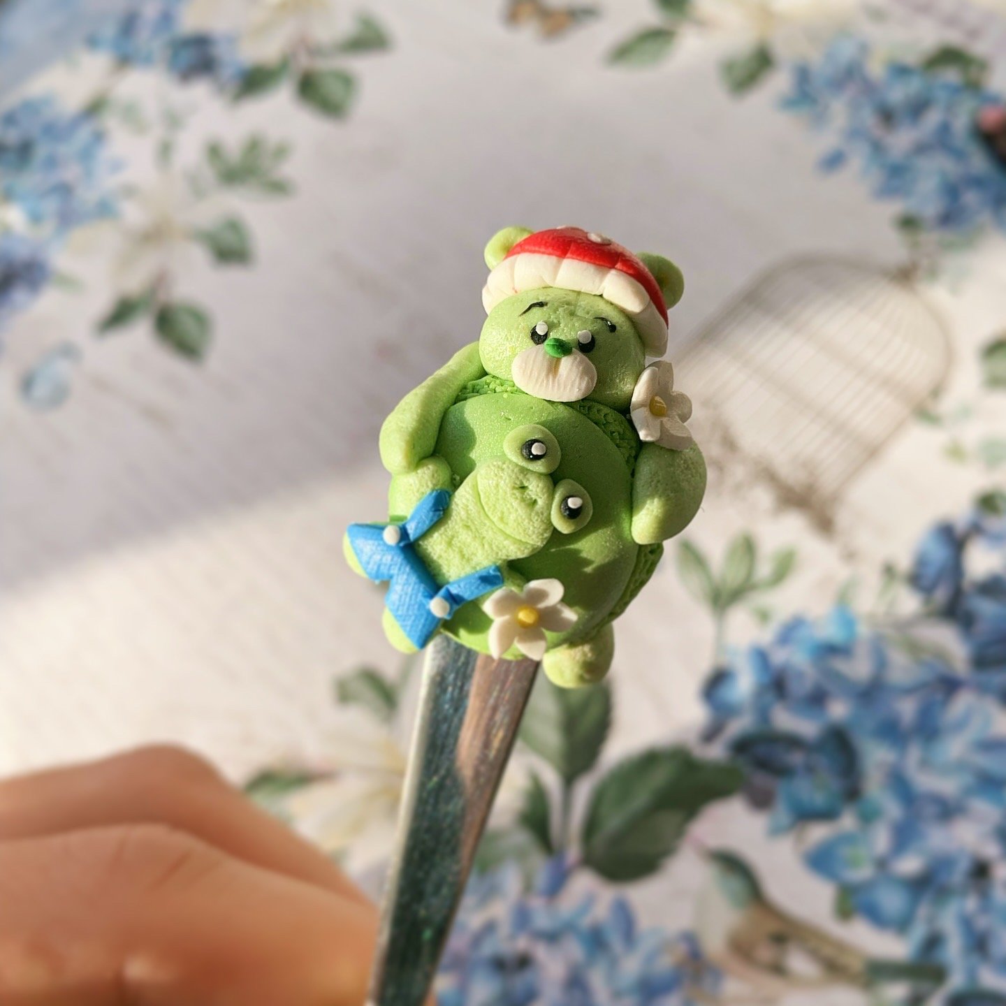 Zöld béka és maci barátság kiskanál