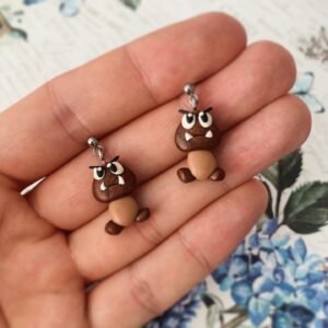 Harcias gombafigura - lógós fülbevaló