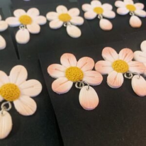 Színátmenetes virág fülbevaló