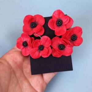 Pipacsmező – kézzel készült virágos fülbevaló