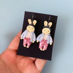 Divatos nyuszilány fülbevaló