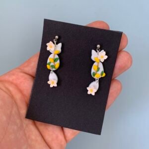 Citromos cica fülbevaló