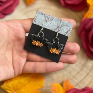 Virágos Denevéres Fülbevaló