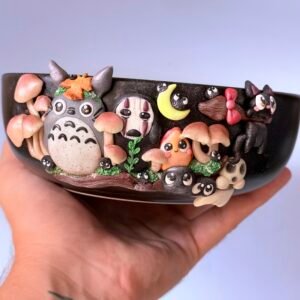 🌙 Totoro varázslatos erdejéből – egyedi kézműves müzlistál 🌳