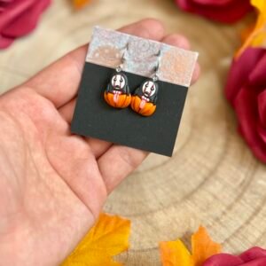 No Face a Tökből – kézzel készült Halloween fülbevaló